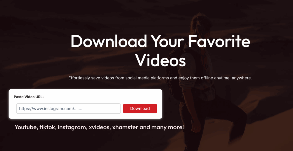 adult video downloader interface screenshot